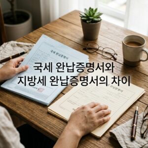 국세 완납증명서와 지방세 완납증명서의 차이