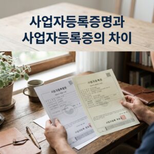 사업자등록증명과 사업자등록증의 차이