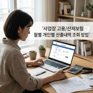 사업장 고용/산재보험 월별 개인별 산출내역 조회 방법